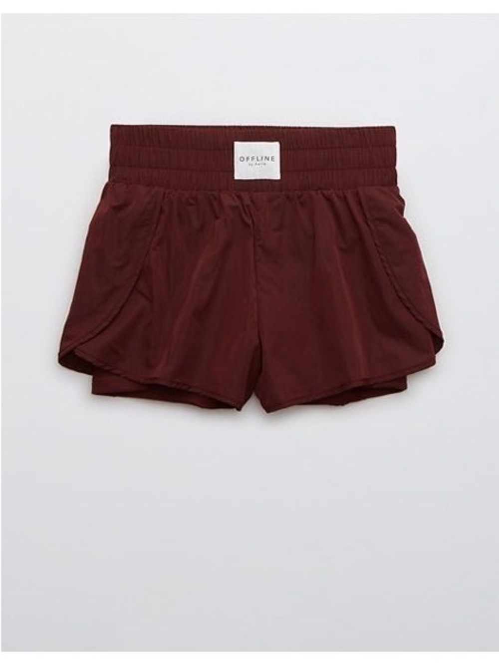 BURGUNDY By Aerie OFFLINE Women's Athletic Shorts